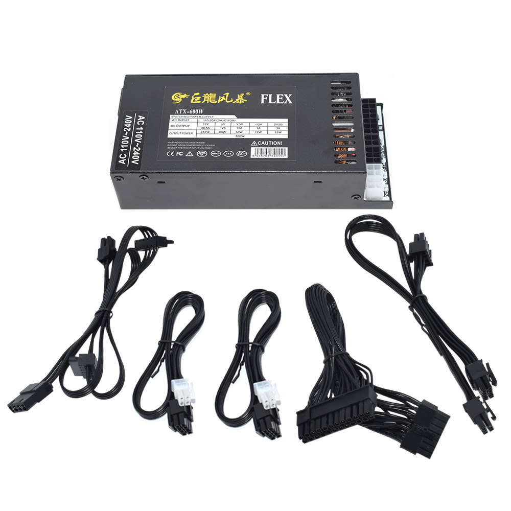 New PC Power Supply 400W 600W  - огляд і ціна Flex Atx Power Supply 600W 1U